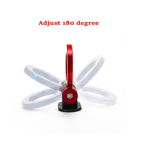 2pcs Racing Style Bumper Trailer Tow Hook Ring Stick On Decoration Universal