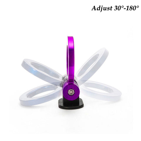 Set JDM Sport Style Tow Hook Ring Decoration+Tire Valve Stem Caps Universal Fit