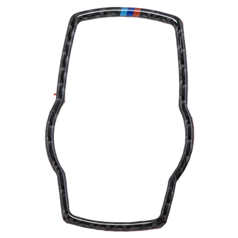 M-Colored Carbon Fiber Gear Shift I-Drive Multimedia Frame Trim For BMW F30 F34