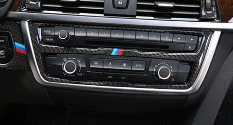 M Colored Carbon Fiber Window Switch Engine Start Molding Trim For BMW F30 F32