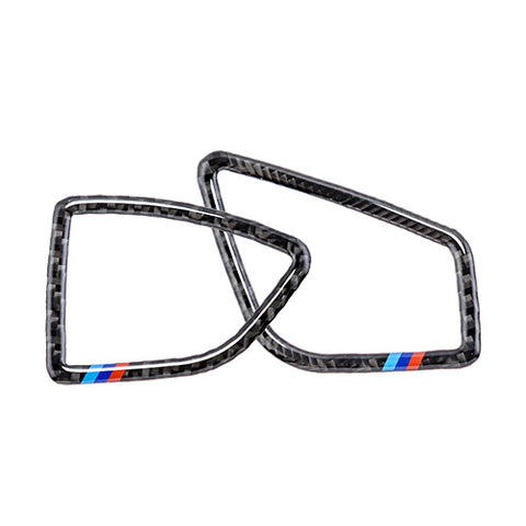 M-Colored Carbon Fiber Side AC Vent Headlight Switch Panel Cover For BMW F30 F31