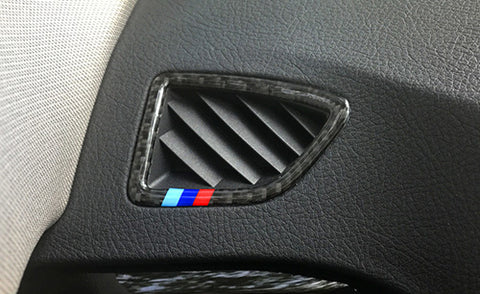 M-Colored Carbon Fiber Side AC Vent Headlight Switch Panel Cover For BMW F30 F31
