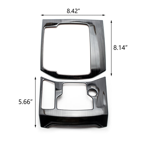 Titanium Console Gear Shift Cup Holder Panel Cover Trim For Mazda CX5 2017-2025