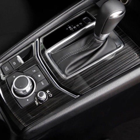 Titanium Console Gear Shift Cup Holder Panel Cover Trim For Mazda CX5 2017-2025