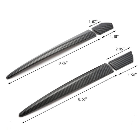 Carbon Fiber Style Door Handle Bowl Side Mirror Stripes Cover For Civic 16-2021