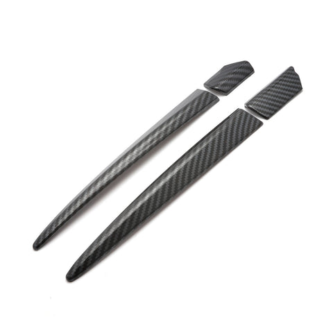 Carbon Fiber Look Door Handle Side Mirror Stripes Cover Kit For Civic 2016-2021