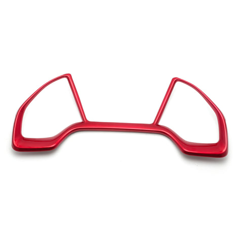 Red Steering Wheel Dashboard Panel Frame Decor Trim For Honda Civic 2016-2021