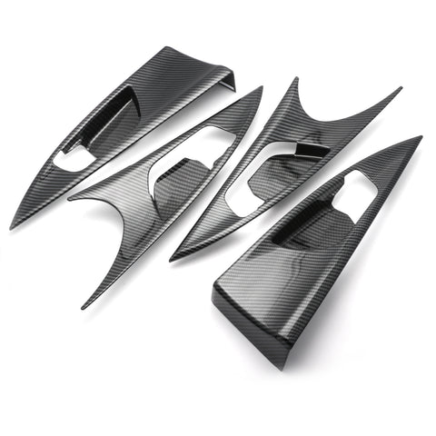Carbon Fiber Style Door Armrest Window Switch Panel Cover For Honda Civic 16-21