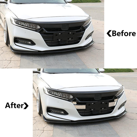 Chrome Front Bumper Lip Fog Light Eyelid Decor Trim for Honda Accord 18-2020
