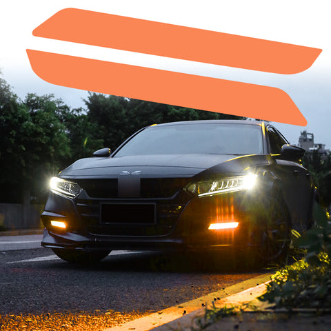Xotic Tech Self Adhesive Front Fog Light DRL Tint Vinyl Film, Precut Fog Lamp Light Transmission Stickers Overlay Decal Exterior Decoration Compatible with Honda Accord 10th 2018 2019 2020