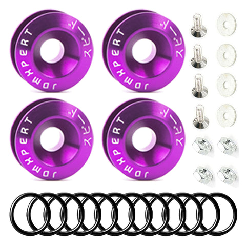 Bumper Fender Quick Release Fasteners+Rubber Bands O-Rings Replacement Clip Kits