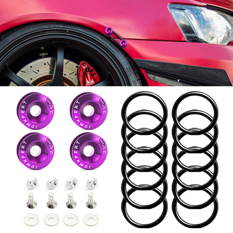Bumper Fender Quick Release Fasteners+Rubber Bands O-Rings Replacement Clip Kits