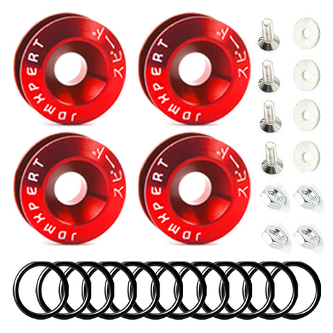 Bumper Fender Quick Release Fasteners+Rubber Bands O-Rings Replacement Clip Kits