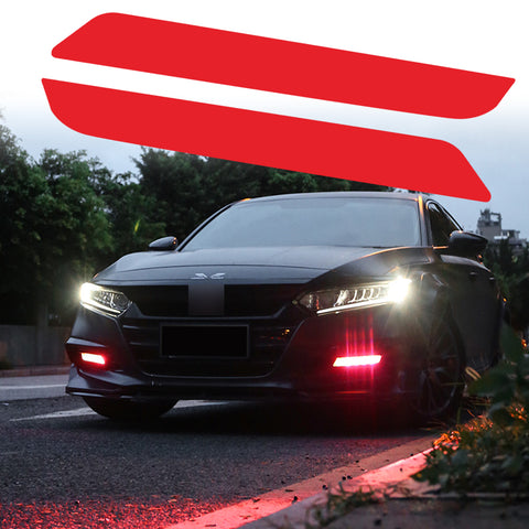 Xotic Tech Self Adhesive Front Fog Light DRL Tint Vinyl Film, Precut Fog Lamp Light Transmission Stickers Overlay Decal Exterior Decoration Compatible with Honda Accord 10th 2018 2019 2020