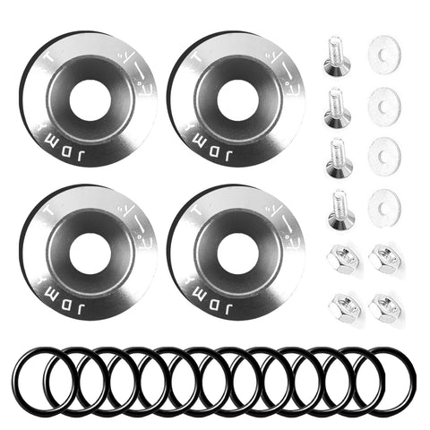 Bumper Fender Quick Release Fasteners+Rubber Bands O-Rings Replacement Clip Kits