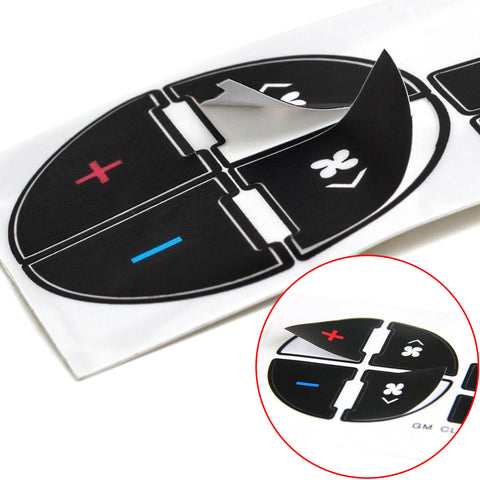 AC Dash Button Sticker Repair Kit - Radio AC Control Button Vinyl Overlay Decal Replacement for Chevrolet Silverado Tahoe Buick Enclave GMC Sierra Acadia 2007-2015 GM Vehicles