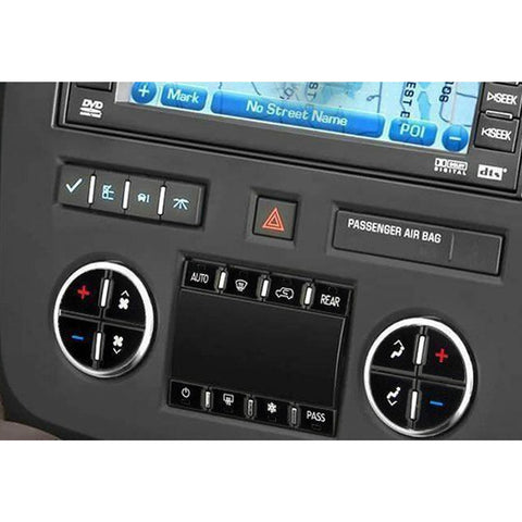 AC Dash Button Sticker Repair Kit - Radio AC Control Button Vinyl Overlay Decal Replacement for Chevrolet Silverado Tahoe Buick Enclave GMC Sierra Acadia 2007-2015 GM Vehicles