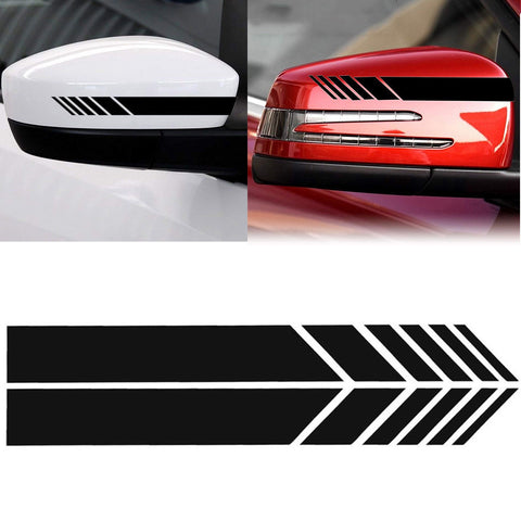 2pcs Black/ Orange/ Blue/ Silver/ Red AMG Style Vinyl Decals Rearview Mirror Stripe Stickers Most Mercedes Benz W204 W212 C Class etc.
