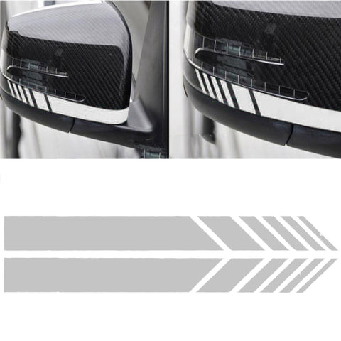 2pcs Black/ Orange/ Blue/ Silver/ Red AMG Style Vinyl Decals Rearview Mirror Stripe Stickers Most Mercedes Benz W204 W212 C Class etc.