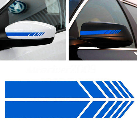 2pcs Black/ Orange/ Blue/ Silver/ Red AMG Style Vinyl Decals Rearview Mirror Stripe Stickers Most Mercedes Benz W204 W212 C Class etc.