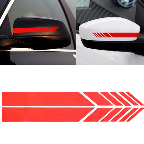 2pcs Black/ Orange/ Blue/ Silver/ Red AMG Style Vinyl Decals Rearview Mirror Stripe Stickers Most Mercedes Benz W204 W212 C Class etc.