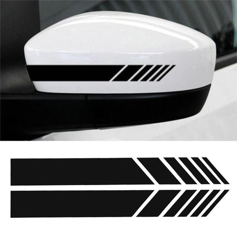 2pcs Black/ Orange/ Blue/ Silver/ Red AMG Style Vinyl Decals Rearview Mirror Stripe Stickers Most Mercedes Benz W204 W212 C Class etc.