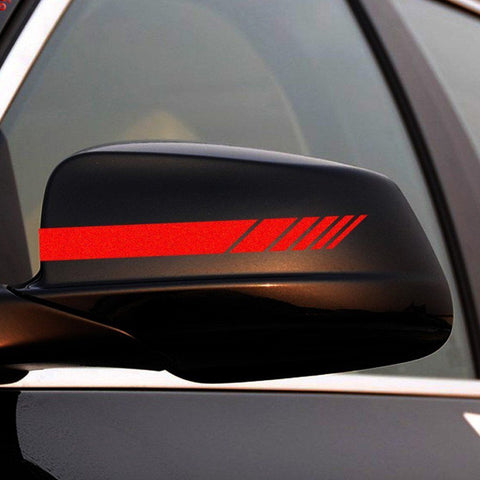 Universal For Auto Front Fender Hood + Rearview Mirror + Wheels Hub Rim Stickers