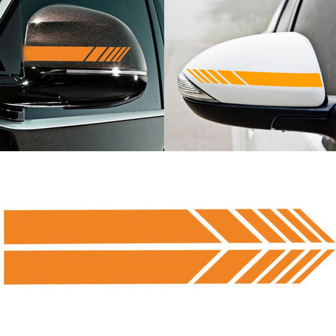 2pcs Black/ Orange/ Blue/ Silver/ Red AMG Style Vinyl Decals Rearview Mirror Stripe Stickers Most Mercedes Benz W204 W212 C Class etc.