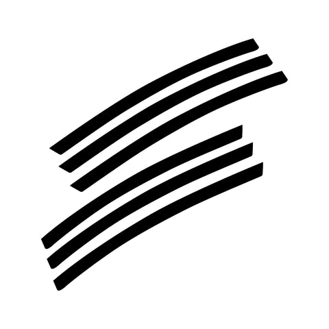 6pcs Car Body L&R Side Vent Insert Stripe Decal Vinyl Inlay Sticker Compatible with Chevrolet Camaro 2010-2015 (Matte Black)