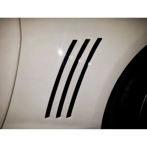 6pcs Car Body L&R Side Vent Insert Stripe Decal Vinyl Inlay Sticker Compatible with Chevrolet Camaro 2010-2015 (Matte Black)