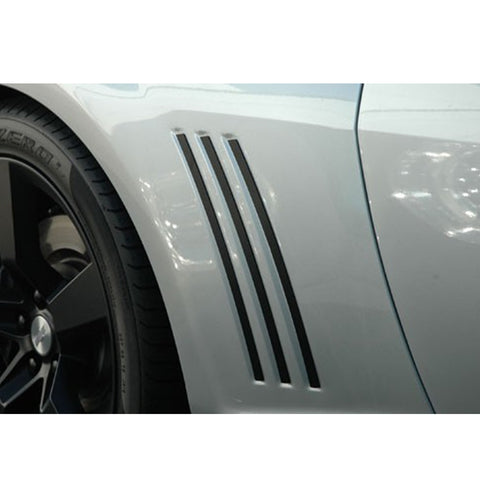 6pcs Car Body L&R Side Vent Insert Stripe Decal Vinyl Inlay Sticker Compatible with Chevrolet Camaro 2010-2015 (Matte Black)