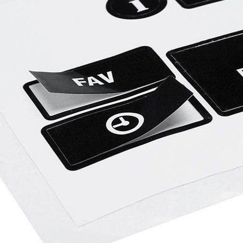 Radio Dash Button Repair Kit Decal for Chevrolet Silverado Tahoe Cadillac Escalade Buick Enclave GMC Acadia, Audio AC Control Button Vinyl Overlay Sticker Replacement Fit 2007-2014 GM Vehicles