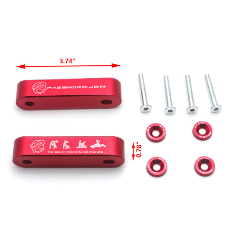 JDM Style Hood Vent Spacer Risers VTEC Solenoid Valve Cover Cap For Honda Acura