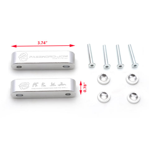 JDM Style Hood Vent Spacer Risers VTEC Solenoid Valve Cover Cap For Honda Acura