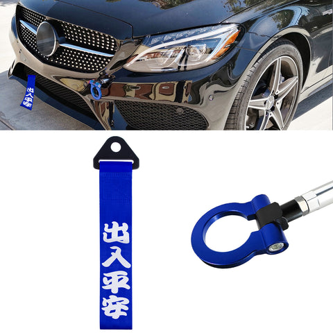 Set Front Bumper Towing Strap+Tow Hook For Mercedes-Benz C E S CLA GLK ML Class