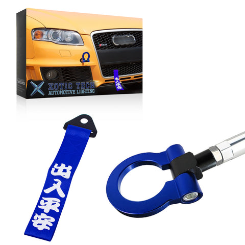 Set Race Style Front Bumper Tow Strap+Tow Hook For Audi A4 A5 S4 S5 RS5 2008-19