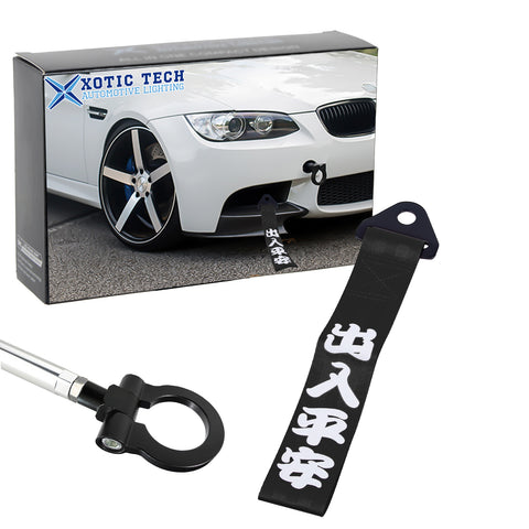 Set Racing Front Bumper Tow Strap+Tow Hook For BMW E82 E88 E36 E90 E91 2008-2012