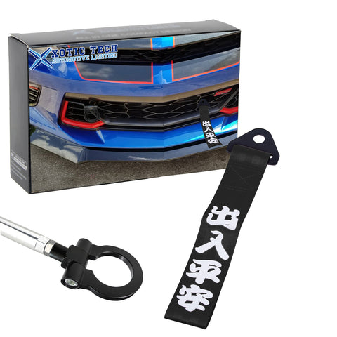 2Pcs Sporty Style Front Bumper Tow Strap+Tow Hook For Chevrolet Camaro 2016-2023