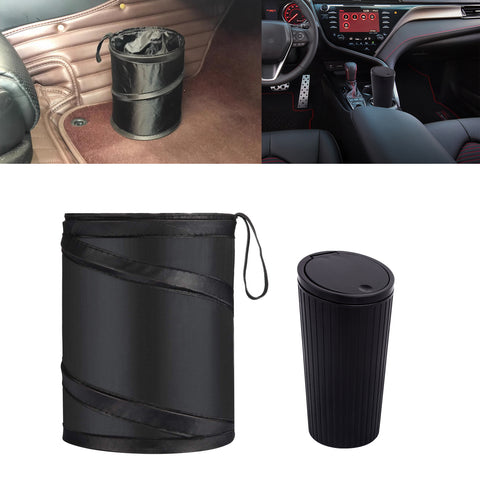 Leak-proof Car Trash Can w/Lid Pop up Waste Litter Storage Holder Bin Combo Kit