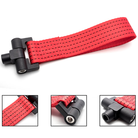 Blue / Black / Red JDM Style Tow Hole Adapter with Towing Strap for Volkswagen Jetta MK6 2011-2018