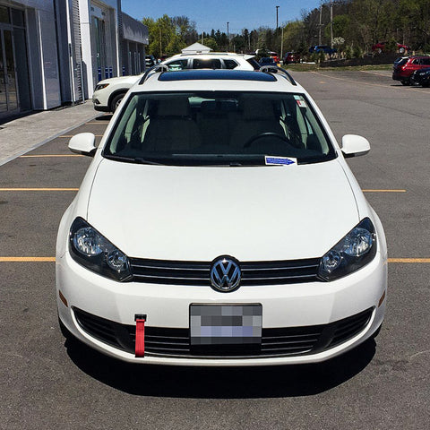 Blue / Black / Red JDM Style Tow Hole Adapter with Towing Strap for Volkswagen Jetta MK6 2011-2018