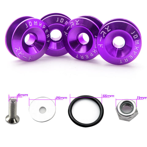 Bumper Fender Quick Release Fasteners+Rubber Bands O-Rings Replacement Clip Kits