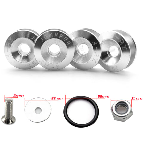 Bumper Fender Quick Release Fasteners+Rubber Bands O-Rings Replacement Clip Kits