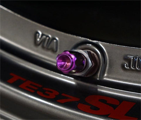 Set JDM Sport Style Tow Hook Ring Decoration+Tire Valve Stem Caps Universal Fit