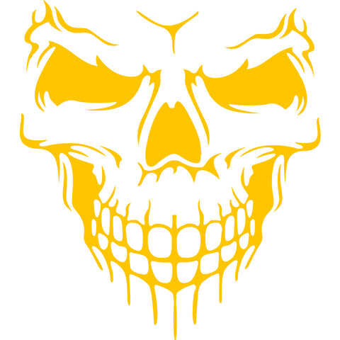 Auto Front Hood Vinyl Graphic Sticker - Truck Trailer Boat Door Window Decal - 1pcs Black/ White/ Red Skull Shape