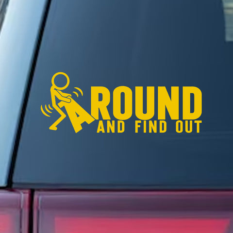 Xotic Tech FAFO Funny JDM F*ck Around and Find Out Sticker Decal Vinyl Graphic for Cars Bumper Window Trucks Vans Walls Laptop 3" x 7"