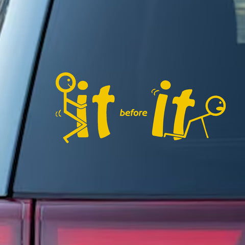 Xotic Tech Fu-ck It Before It Funny JDM Sticker Decal Vinyl Graphic for Cars Bumper Window Trucks Vans Walls Laptop " x 7"