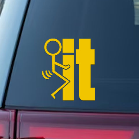 Xotic Tech F*ck-It Funny JDM Sticker Decal Vinyl Graphic for Cars Bumper Window Trucks Vans Walls Laptop 4" x 5"