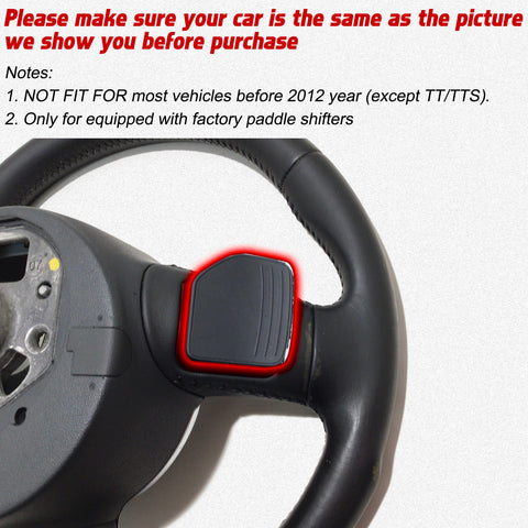 Black Forged Style Steering Wheel Paddle Shifter Extension For Audi A4 A5 A6 A7