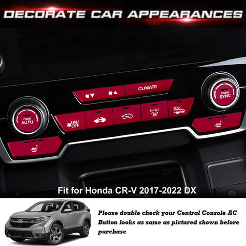 12Pcs Aluminum Center Dashboard Switch Cover Trim For Honda CR-V DX 2017-2022